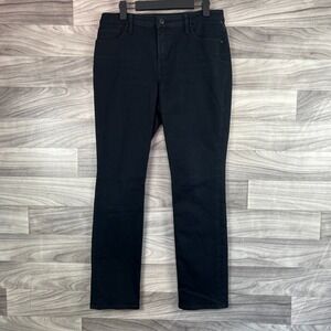 Chico's Jeans Women's Size US‎ 4R /0R Black So Slimming Girlfriend Straight Leg